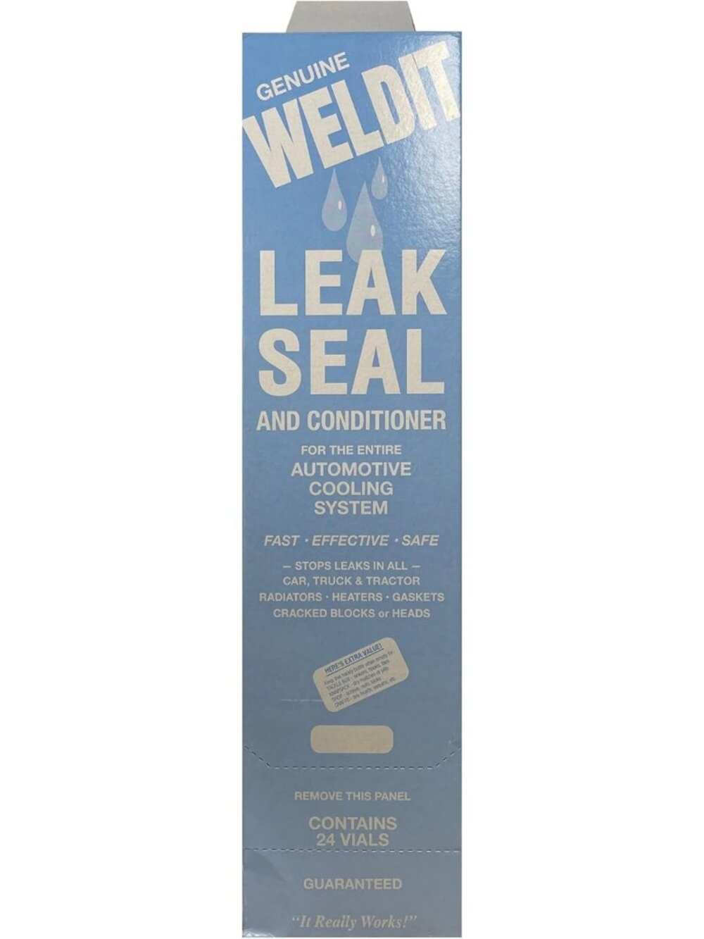 Radiator Cooling System Stop Leak Sealer - 20g, USA Made, 24 Vials - Fast Repair